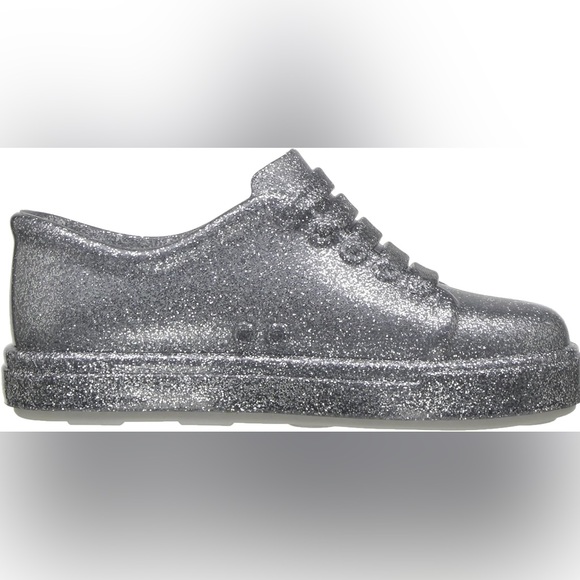 MINI MELISSA girls MINI BE SILVER GLITTER SNEAKERS - Picture 4 of 16